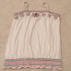 Beaded white tank!